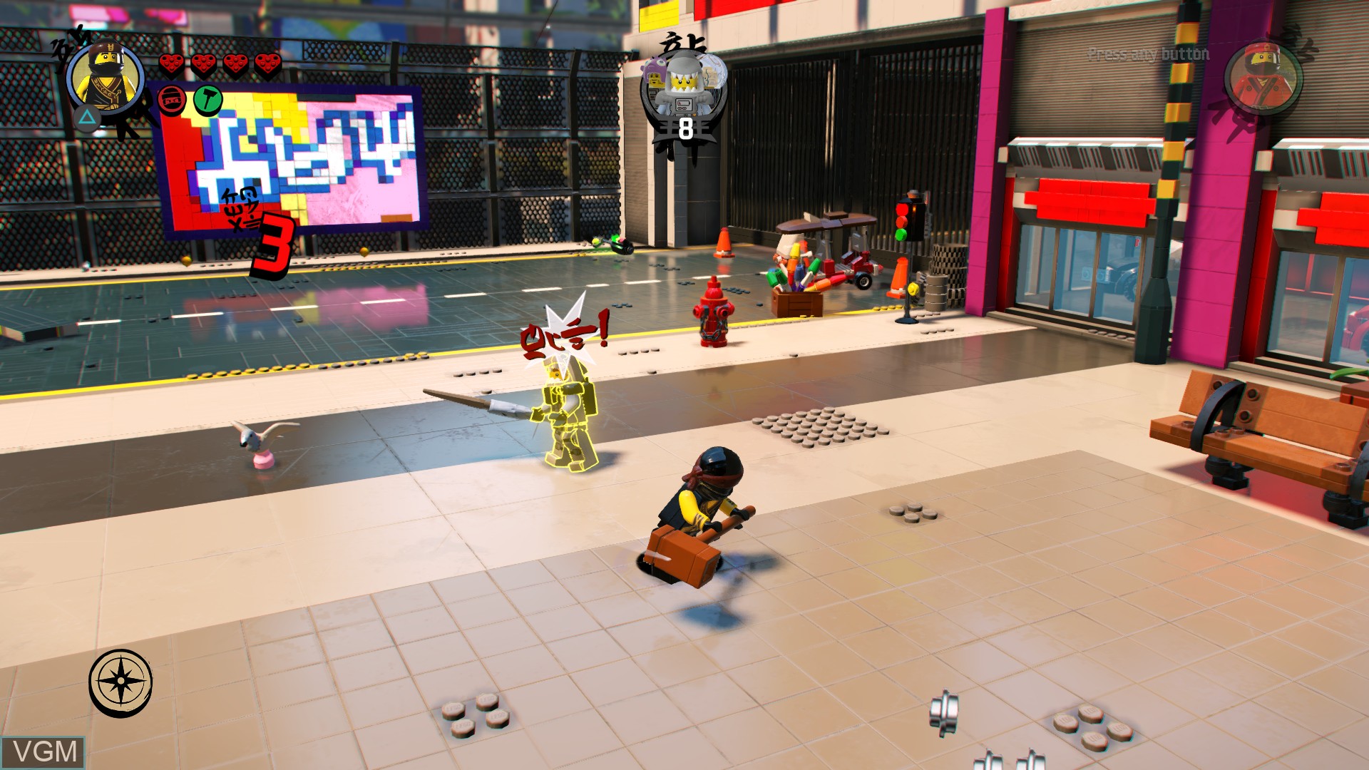 In-game screen of the game LEGO NINJAGO Movie Video Game on Sony Playstation 4