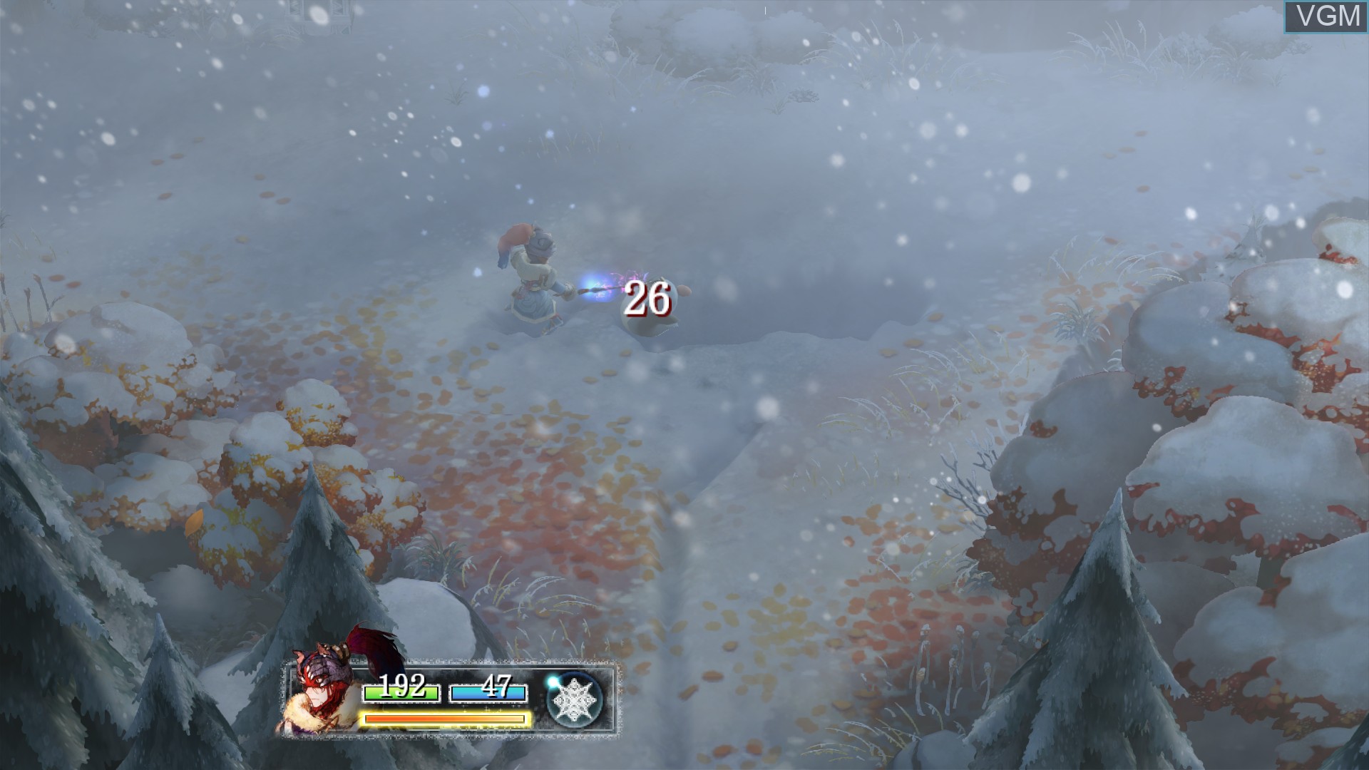 In-game screen of the game Ikenie to Yuki no Setsuna on Sony Playstation 4