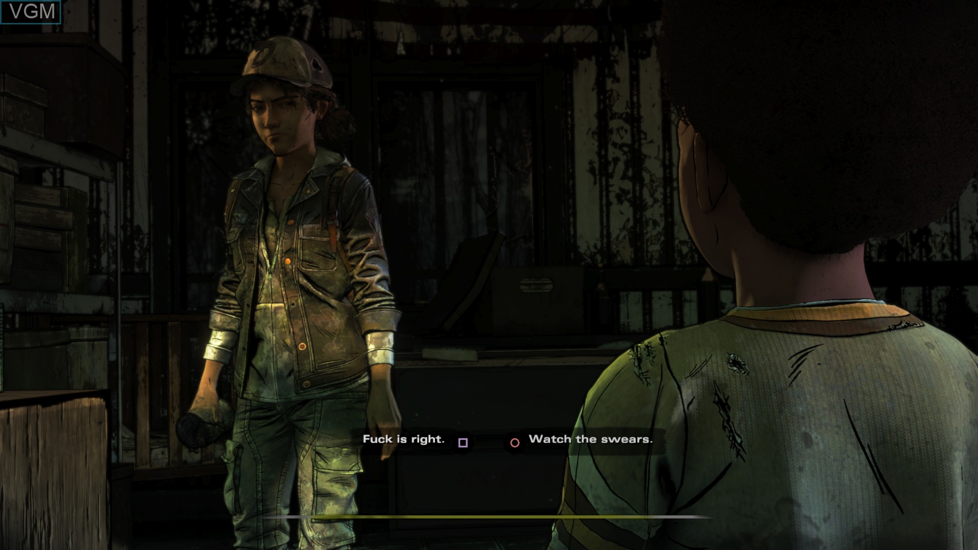 In-game screen of the game Walking Dead, The - The Telltale Series - The Final Season on Sony Playstation 4