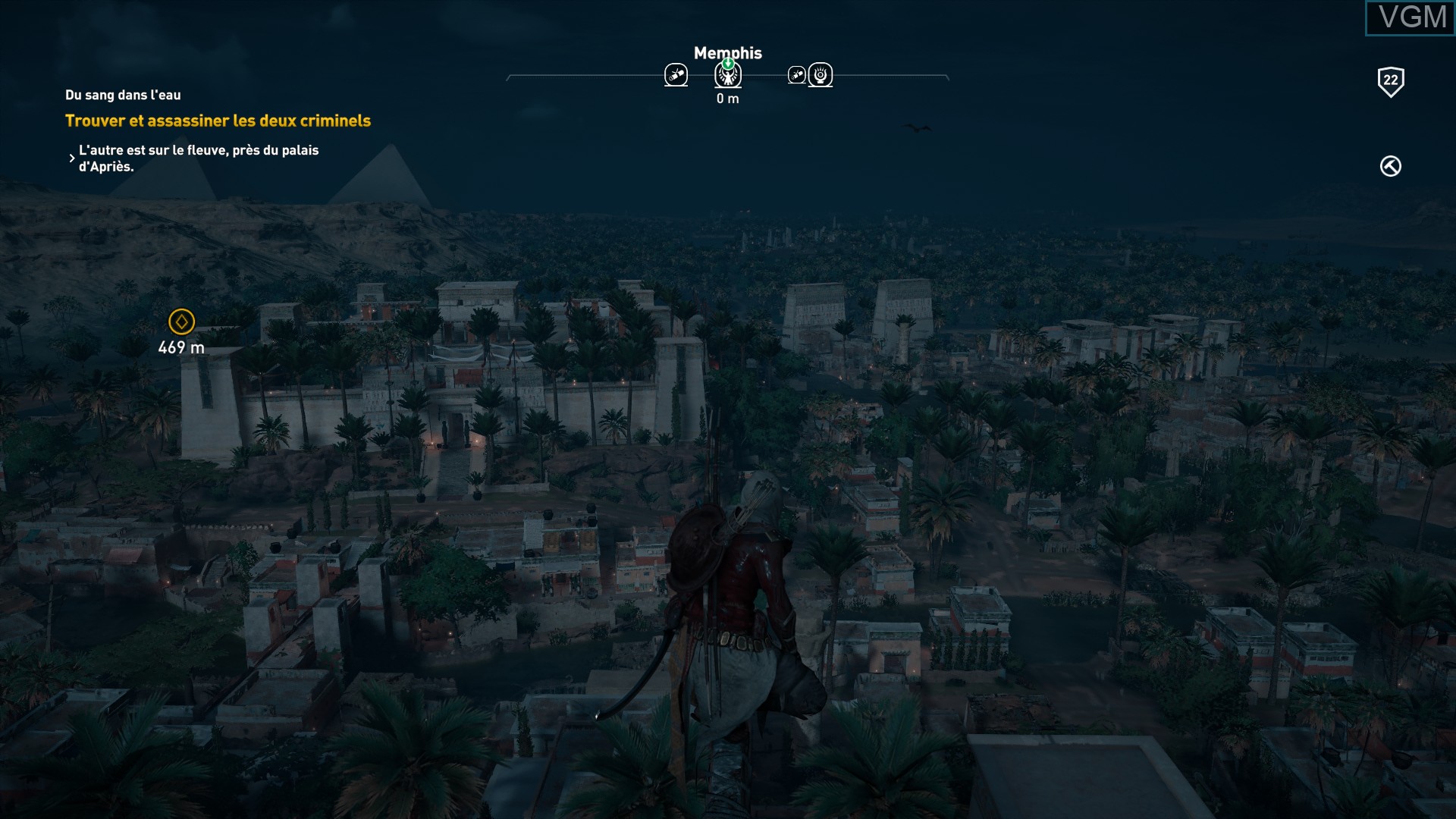 In-game screen of the game Assassin's Creed Origins on Sony Playstation 4