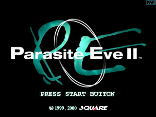 Title screen of the game Parasite Eve II on Sony Playstation
