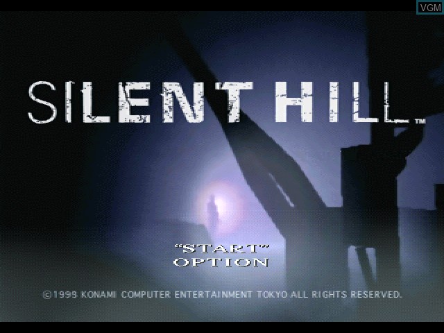 Title screen of the game Silent Hill on Sony Playstation
