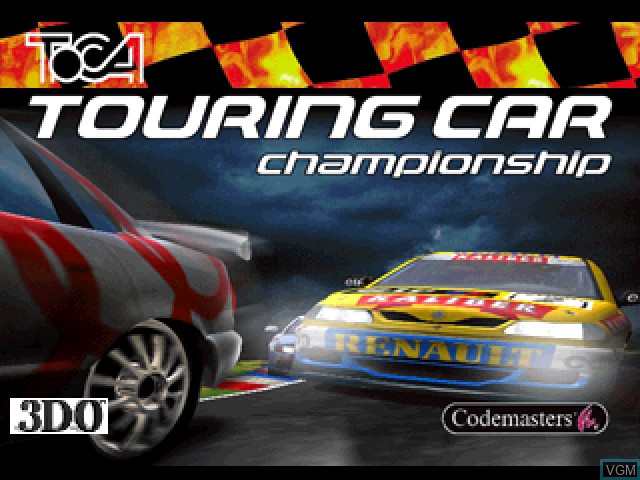 Title screen of the game TOCA Touring Car Championship on Sony Playstation