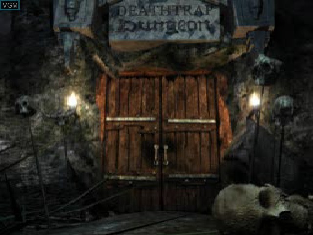 Title screen of the game Deathtrap Dungeon on Sony Playstation