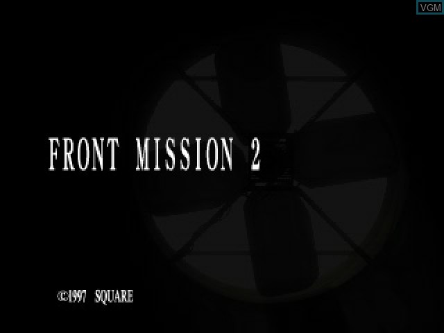Title screen of the game Front Mission 2 on Sony Playstation