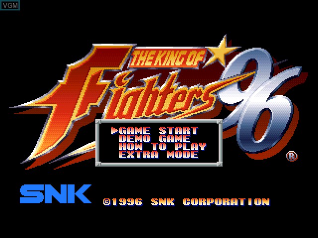 Title screen of the game King of Fighters '96, The on Sony Playstation