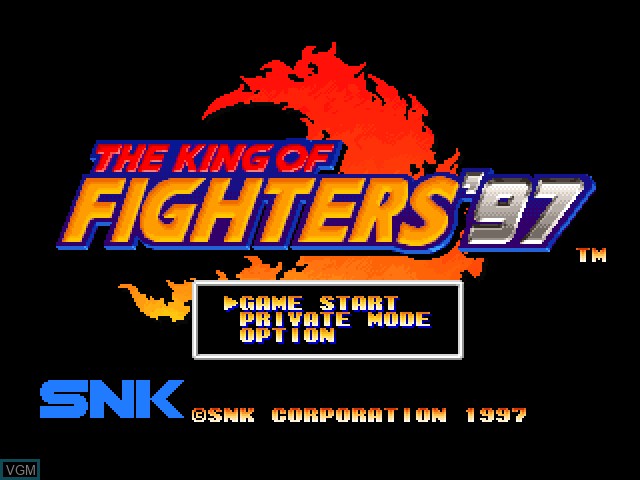 Title screen of the game King of Fighters '97, The on Sony Playstation