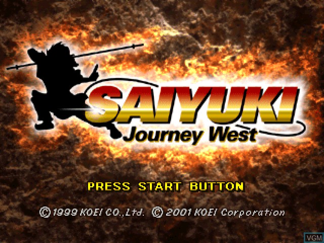 Title screen of the game Saiyuki - Journey West on Sony Playstation