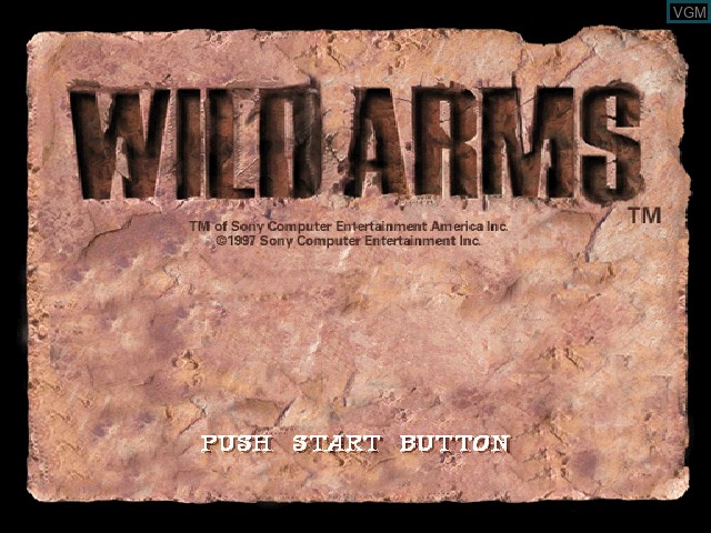 Title screen of the game Wild Arms on Sony Playstation