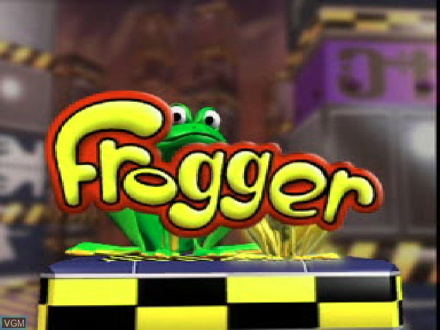 Title screen of the game Frogger on Sony Playstation