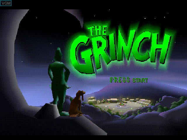 Title screen of the game Grinch, The on Sony Playstation