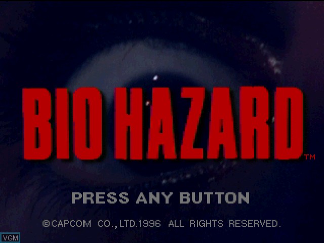 Title screen of the game BioHazard on Sony Playstation