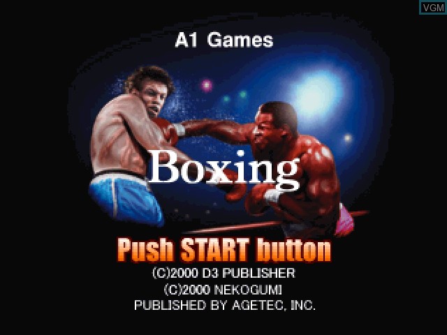 Title screen of the game Boxing on Sony Playstation