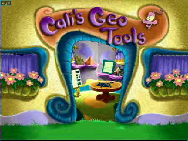 Title screen of the game Cali's Geo Tools on Sony Playstation
