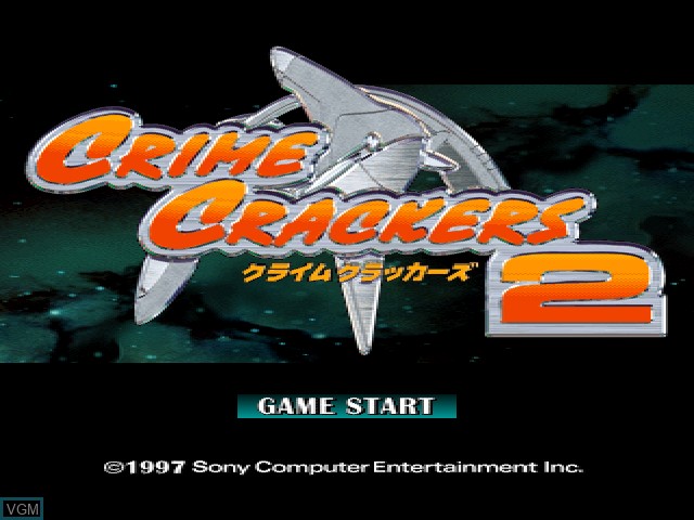 Title screen of the game Crime Crackers 2 on Sony Playstation