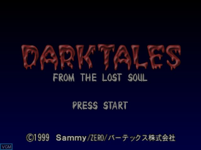 Title screen of the game Dark Tales - From the Lost Soul on Sony Playstation