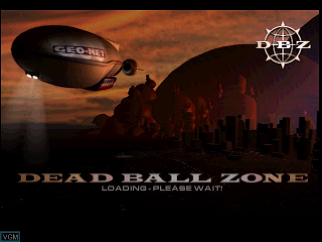 Title screen of the game Dead Ball Zone on Sony Playstation