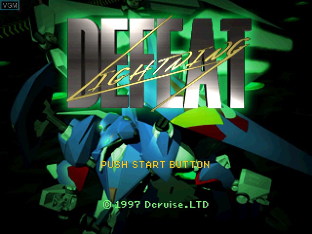 Title screen of the game Defeat Lightning on Sony Playstation