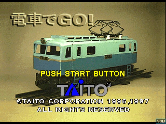 Title screen of the game Densha de Go! on Sony Playstation