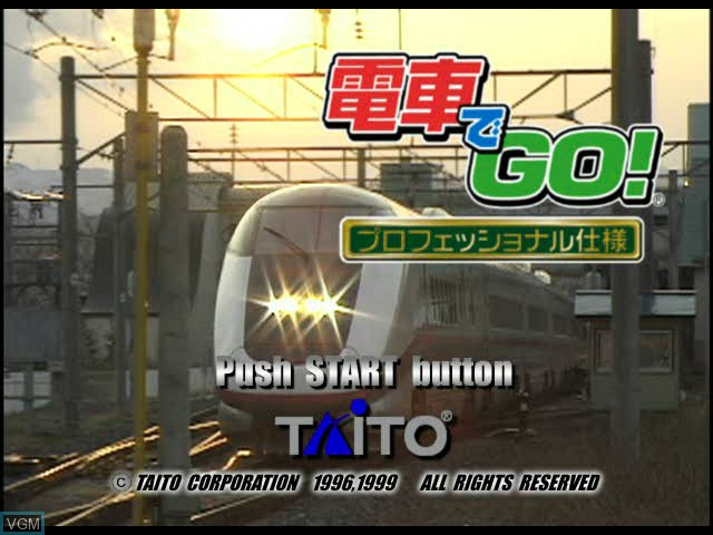 Title screen of the game Densha de Go! Professional Shiyou on Sony Playstation