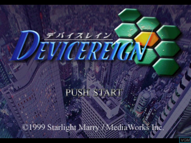 Title screen of the game DeviceReign on Sony Playstation