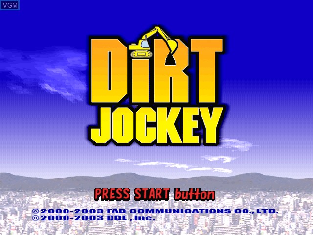 Title screen of the game Dirt Jockey on Sony Playstation