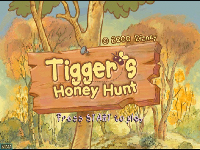 Title screen of the game Tigger's Honey Hunt on Sony Playstation