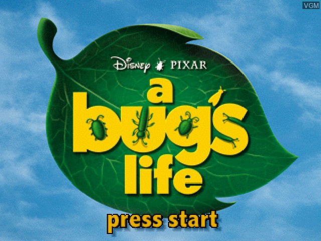 Title screen of the game Bug's Life, A on Sony Playstation