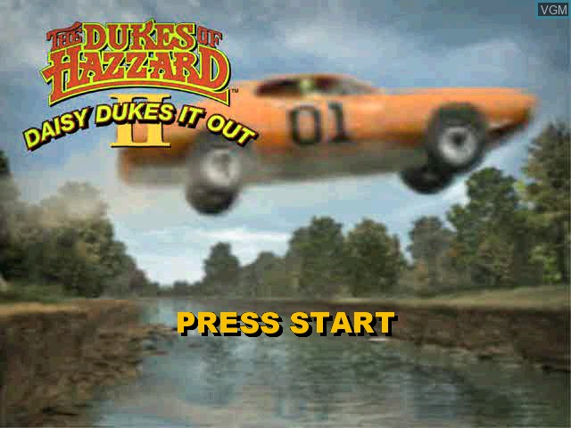 Title screen of the game Dukes of Hazzard II, The - Daisy Dukes It Out on Sony Playstation