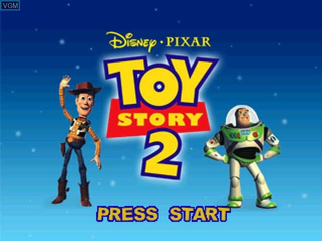 Title screen of the game Toy Story 2 - Buzz Lightyear to the Rescue! on Sony Playstation