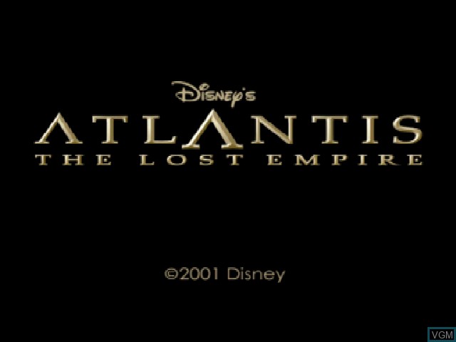 Title screen of the game Atlantis - The Lost Empire on Sony Playstation