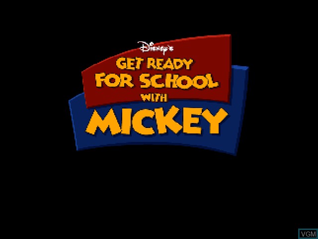 Title screen of the game Learning with Mickey on Sony Playstation