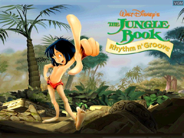 Title screen of the game Jungle Book, The - Rhythm N'Groove on Sony Playstation