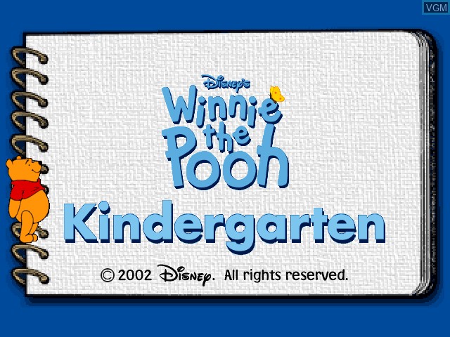 Title screen of the game Winnie the Pooh - Kindergarten on Sony Playstation