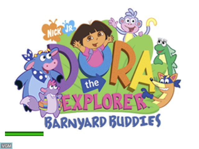 Title screen of the game Dora the Explorer - Barnyard Buddies on Sony Playstation