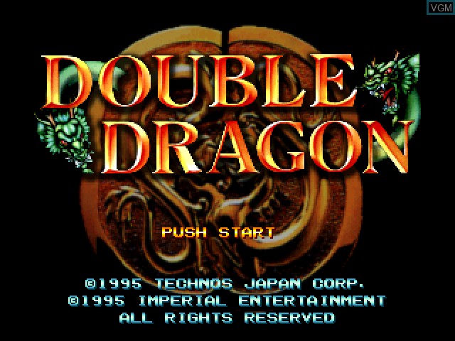 Title screen of the game Double Dragon on Sony Playstation