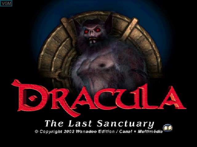 Title screen of the game Dracula - The Last Sanctuary on Sony Playstation