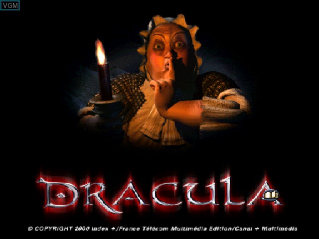 Title screen of the game Dracula - The Resurrection on Sony Playstation