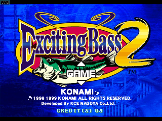 Title screen of the game Exciting Bass 2 on Sony Playstation