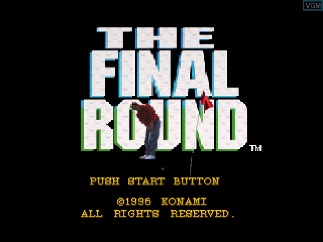 Title screen of the game Final Round, The on Sony Playstation