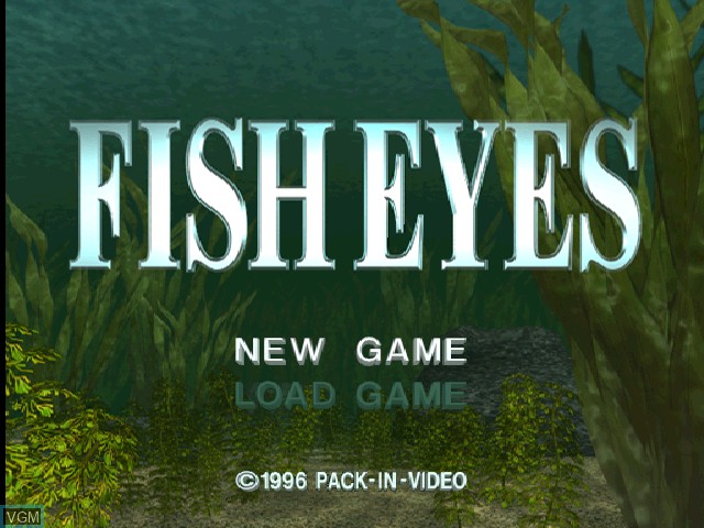 Title screen of the game Fish Eyes on Sony Playstation