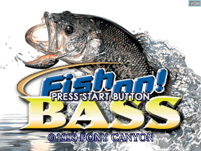 Title screen of the game Fish On! Bass on Sony Playstation