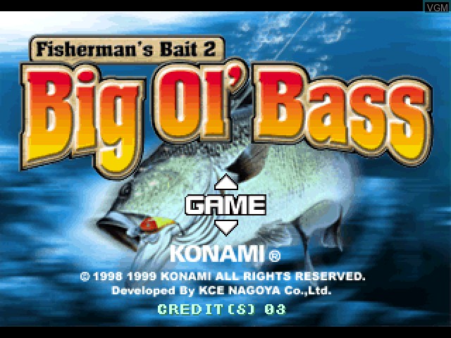 Title screen of the game Fisherman's Bait 2 - Big Ol' Bass on Sony Playstation