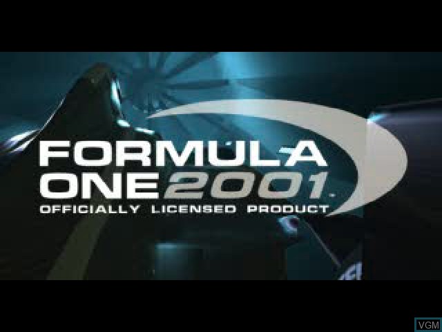 Title screen of the game Formula One 2001 on Sony Playstation