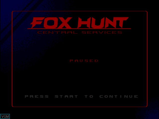Title screen of the game Fox Hunt on Sony Playstation