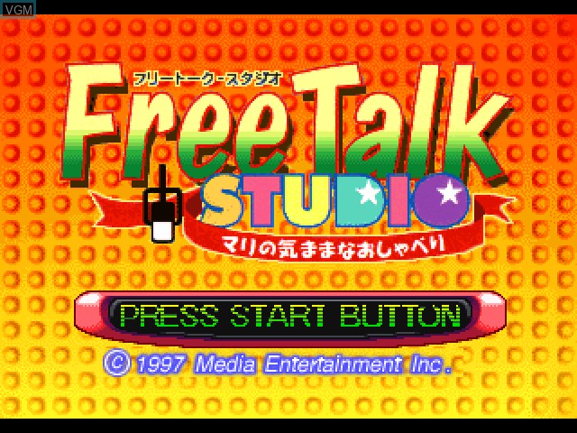Title screen of the game Free Talk Studio - Mari no Kimamana Oshaberi on Sony Playstation