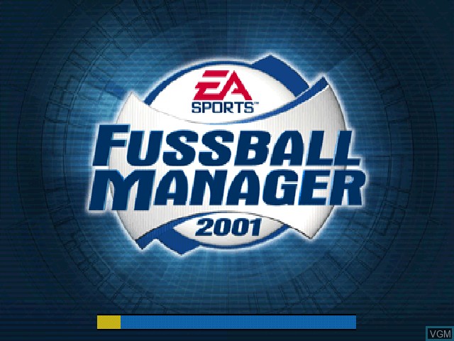 Title screen of the game Fussball Manager Bundesliga 2001 on Sony Playstation