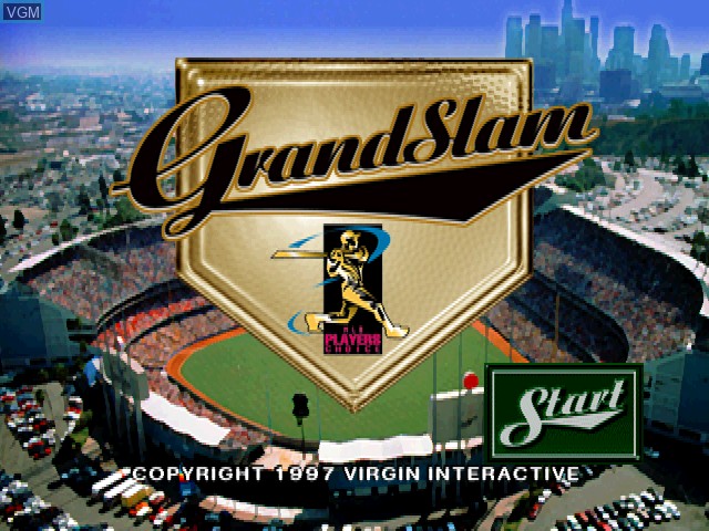 Title screen of the game Grand Slam on Sony Playstation