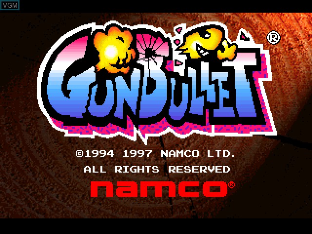 Title screen of the game Gunbullet on Sony Playstation