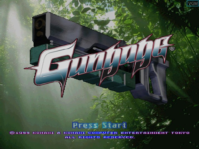Title screen of the game Gungage on Sony Playstation